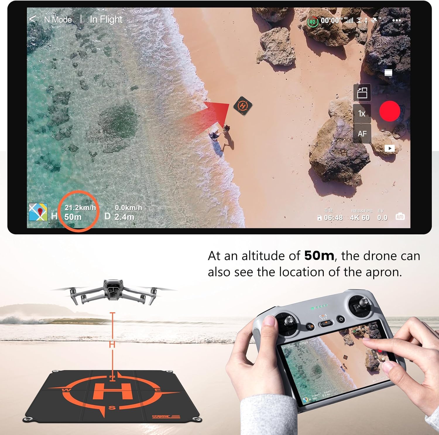 STARTRC Drone Landing Pad, Pla - Dji Drone Air 3 ulasan dan harga