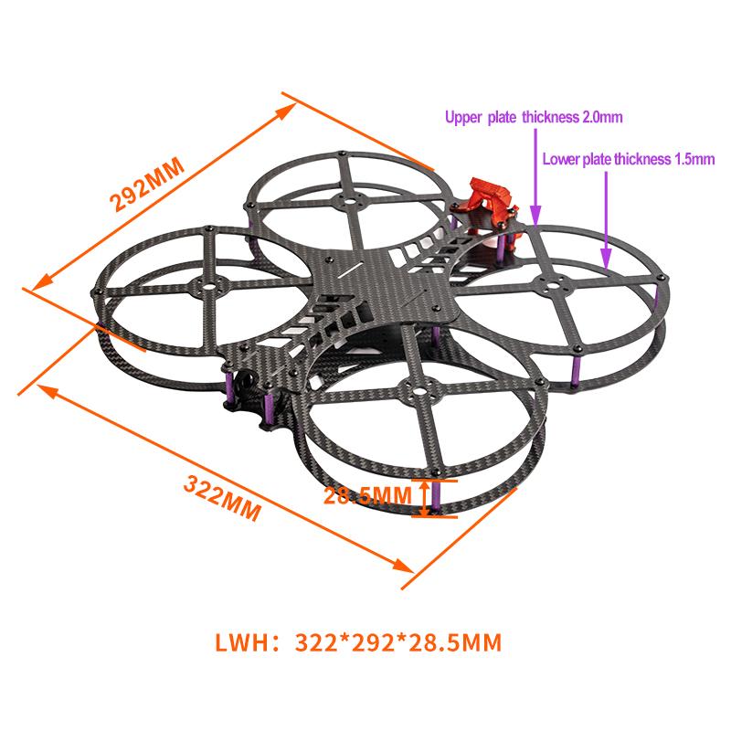 Kit Bingkai FPV AOS Cine O5 EV - Drone Kit Racing ulasan dan harga